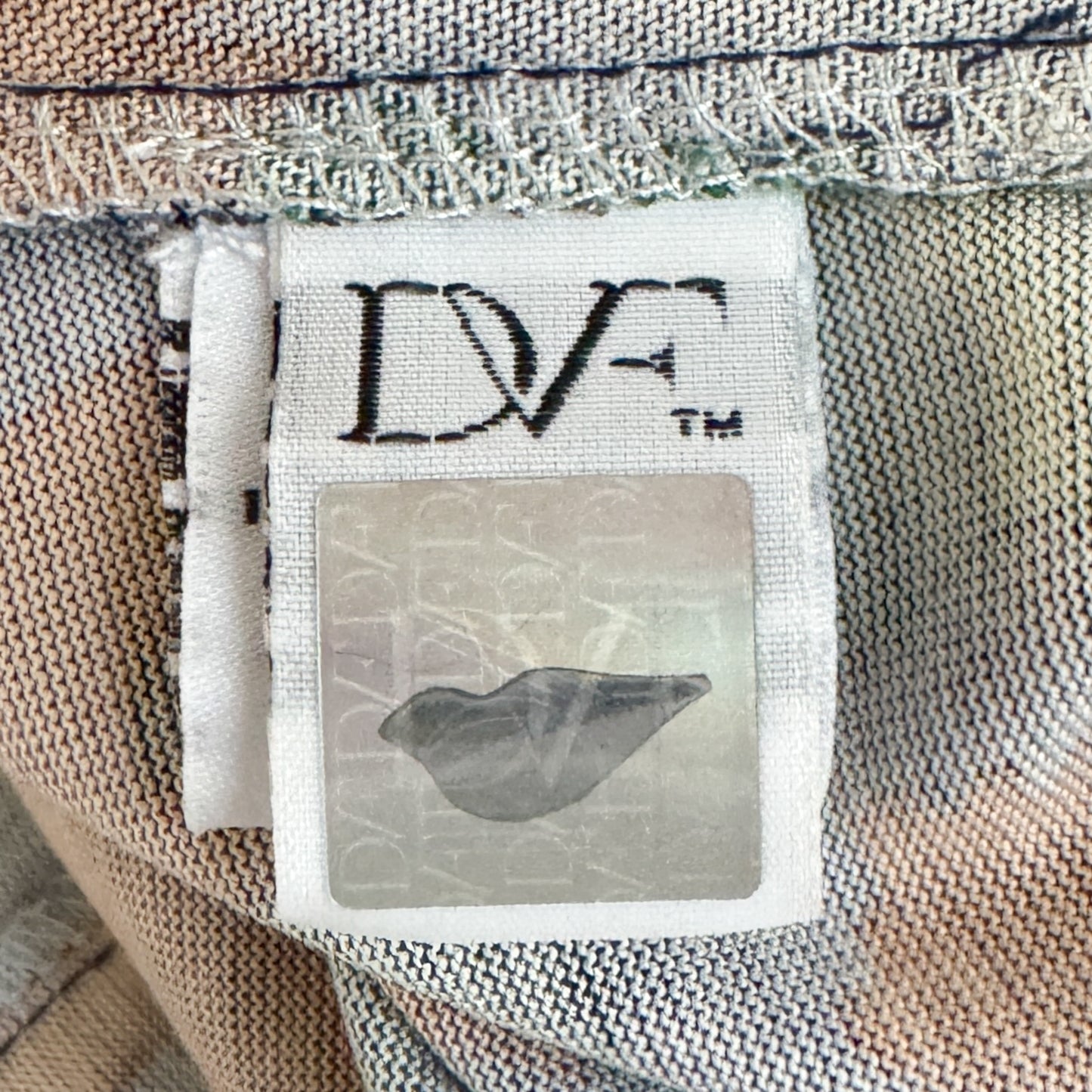 Diane Von Furstenberg Green Blue Brown 100% Silk Waist Tie Dress AU8
