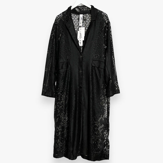 M.A.Dainty Black Lace Baliage Duster Coat AU14 [NEW]