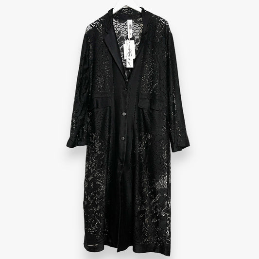 M.A.Dainty Black Lace Baliage Duster Coat AU12 [NEW]