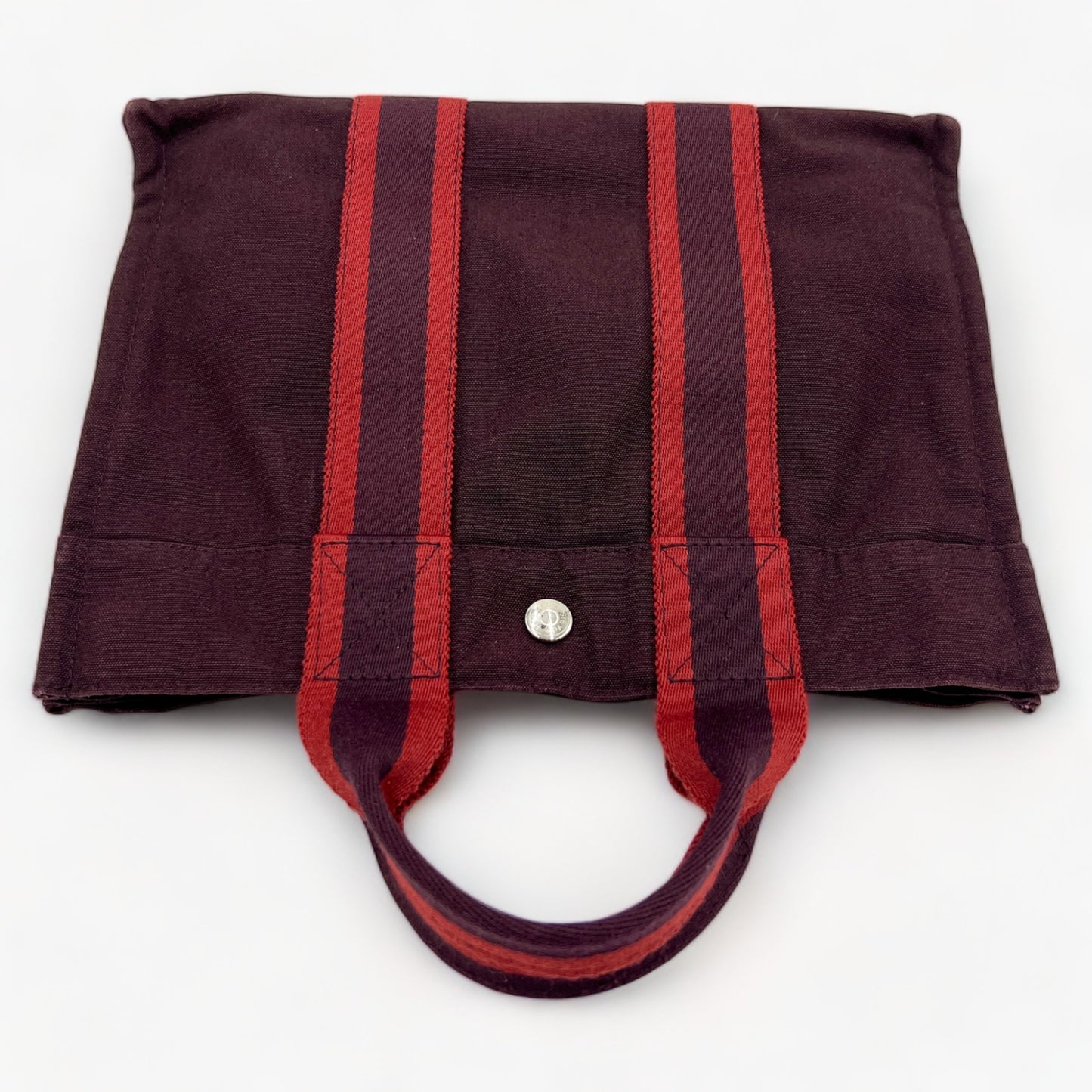 Hermes Fourre-Tout Red Canvas Mini Tote Bag