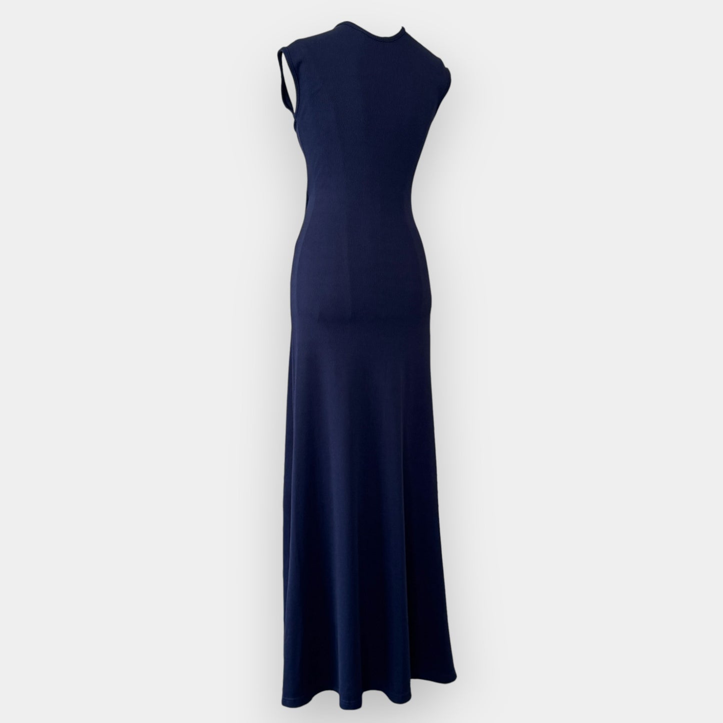 Christopher Esber Navy Blue & Silver Orbit Ruched Maxi Dress AU6 ~ Small