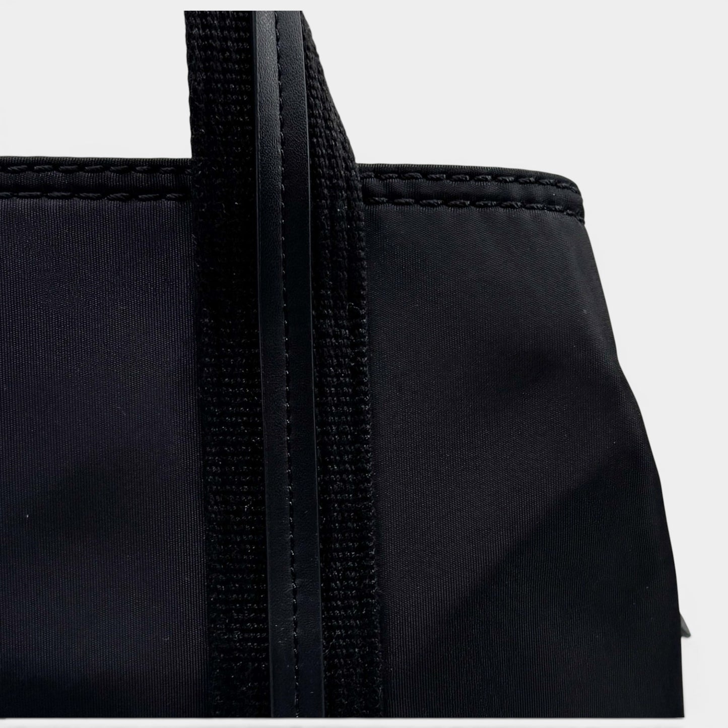 Radley Black Nylon Leather Trim Top Handle Bag
