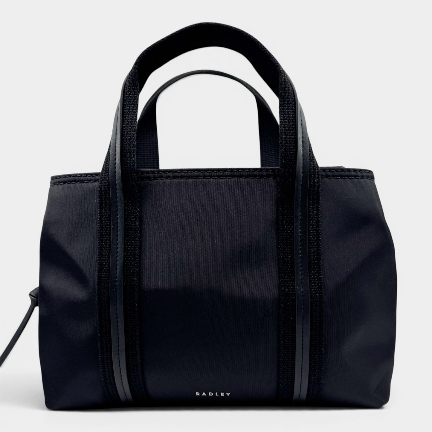 Radley Black Nylon Leather Trim Top Handle Bag