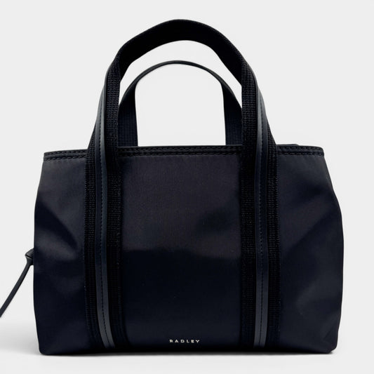 Radley Black Nylon Leather Trim Top Handle Bag