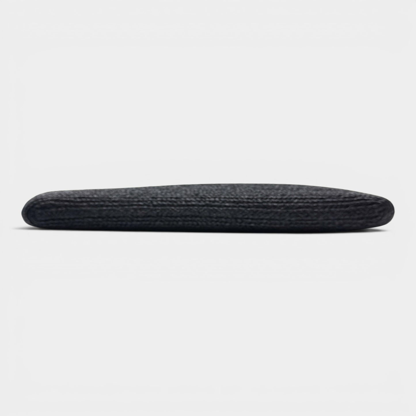 Helen Kaminski Black Leather Raffia Folio Case Clutch Bag
