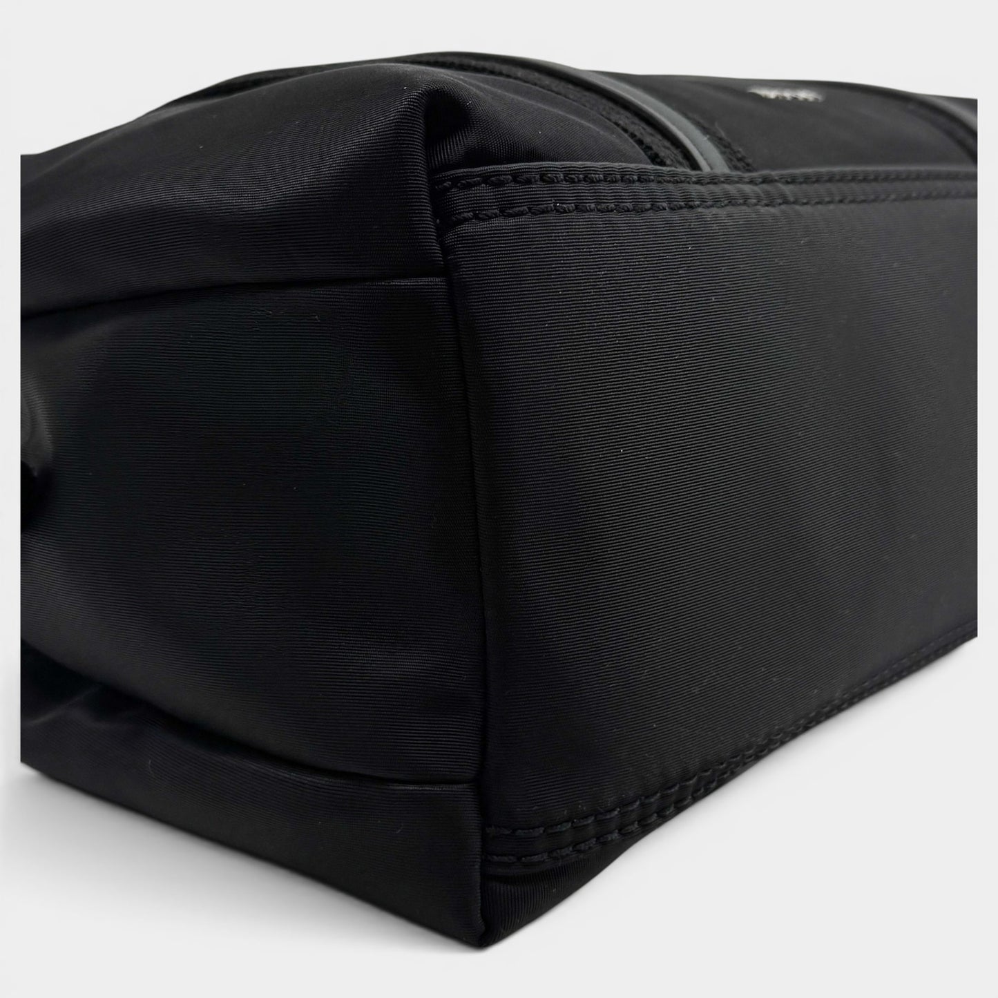 Radley Black Nylon Leather Trim Top Handle Bag