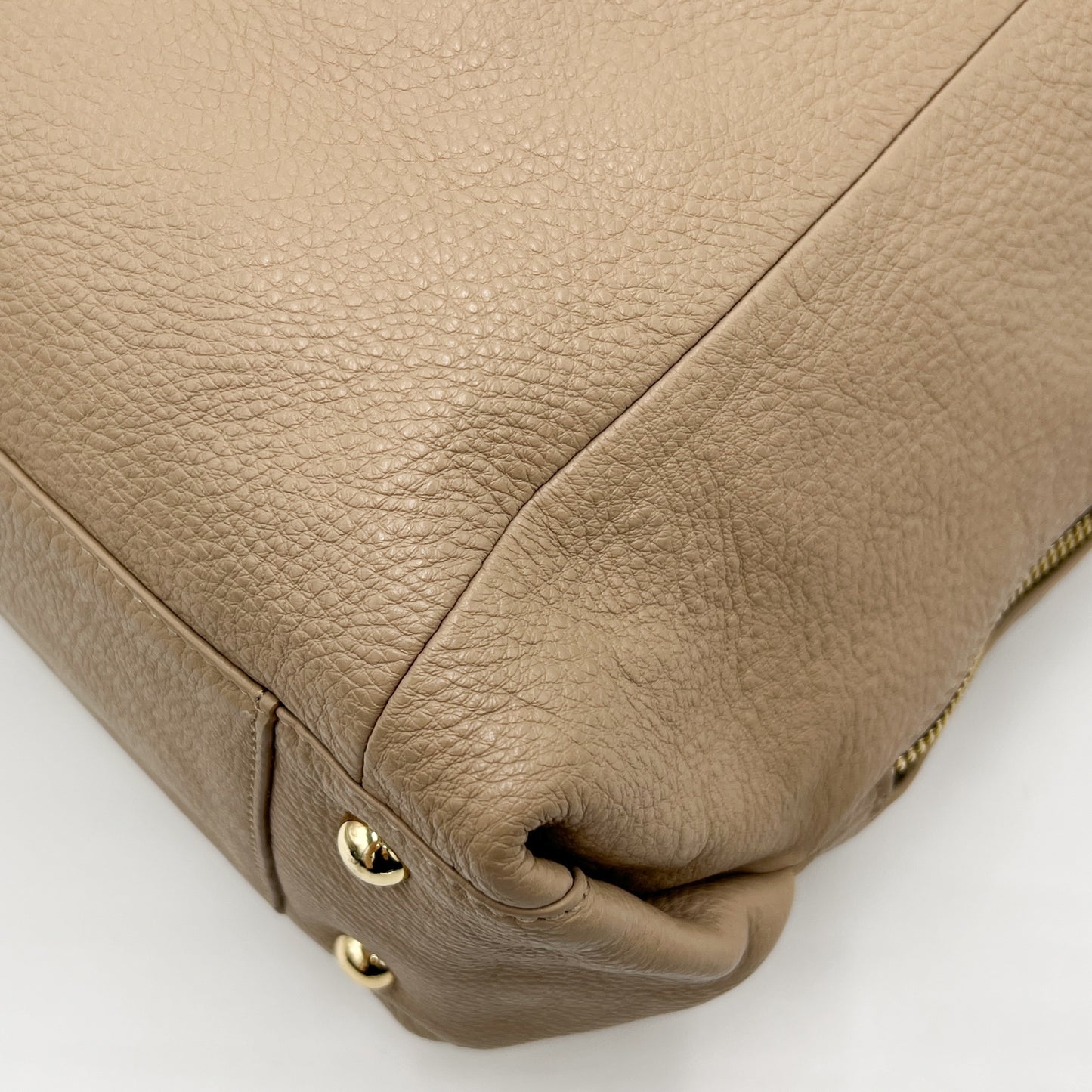 Furla Beige Brown Two-Tone Leather Shoulder Bag