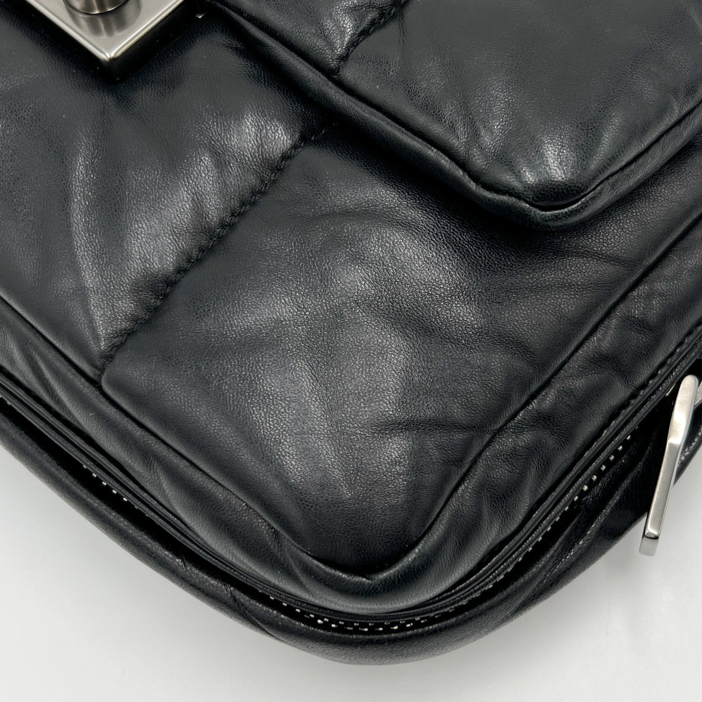 Prada Nappa Bomber Black Leather Shoulder Crossbody Bag