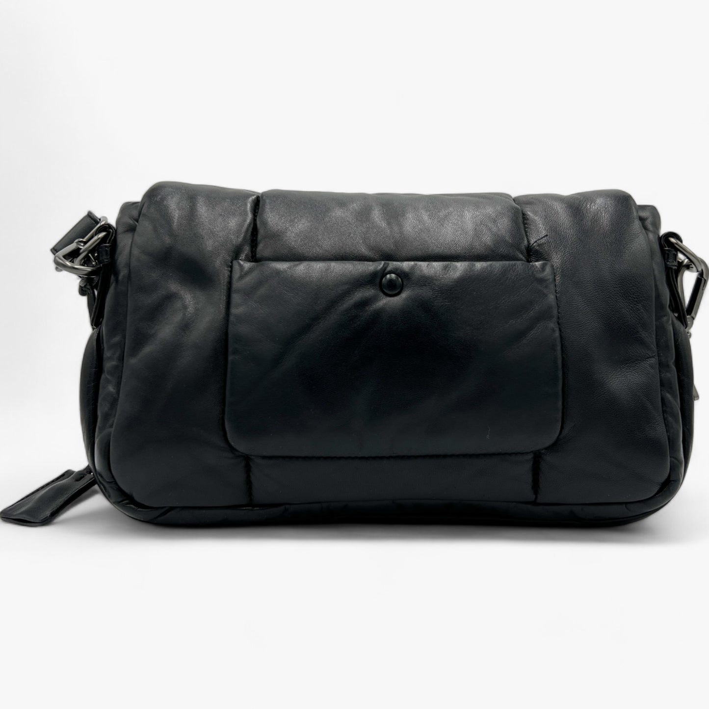 Prada Nappa Bomber Black Leather Shoulder Crossbody Bag