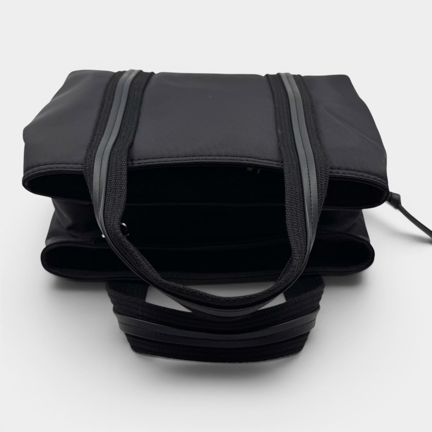Radley Black Nylon Leather Trim Top Handle Bag