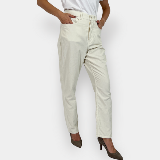 Scanlan Theodore Cream Fine Cord Corduroy Trousers AU12