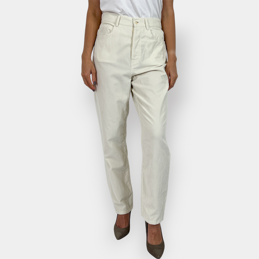 Scanlan Theodore Cream Fine Cord Corduroy Trousers AU12