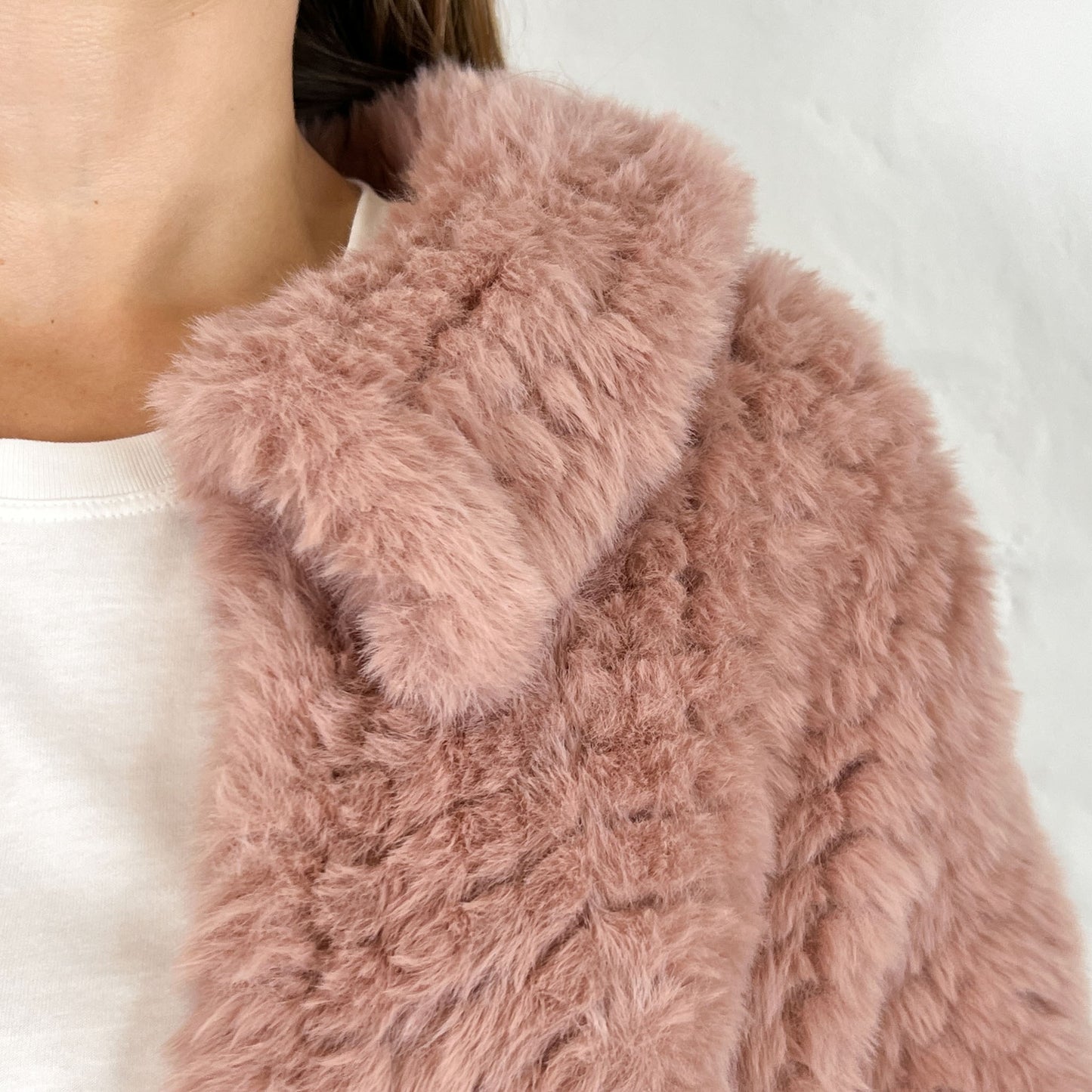 Lady Luxe Rose Faux Fur Leola Jacket Large ~ AU12-14-16 [NEW]