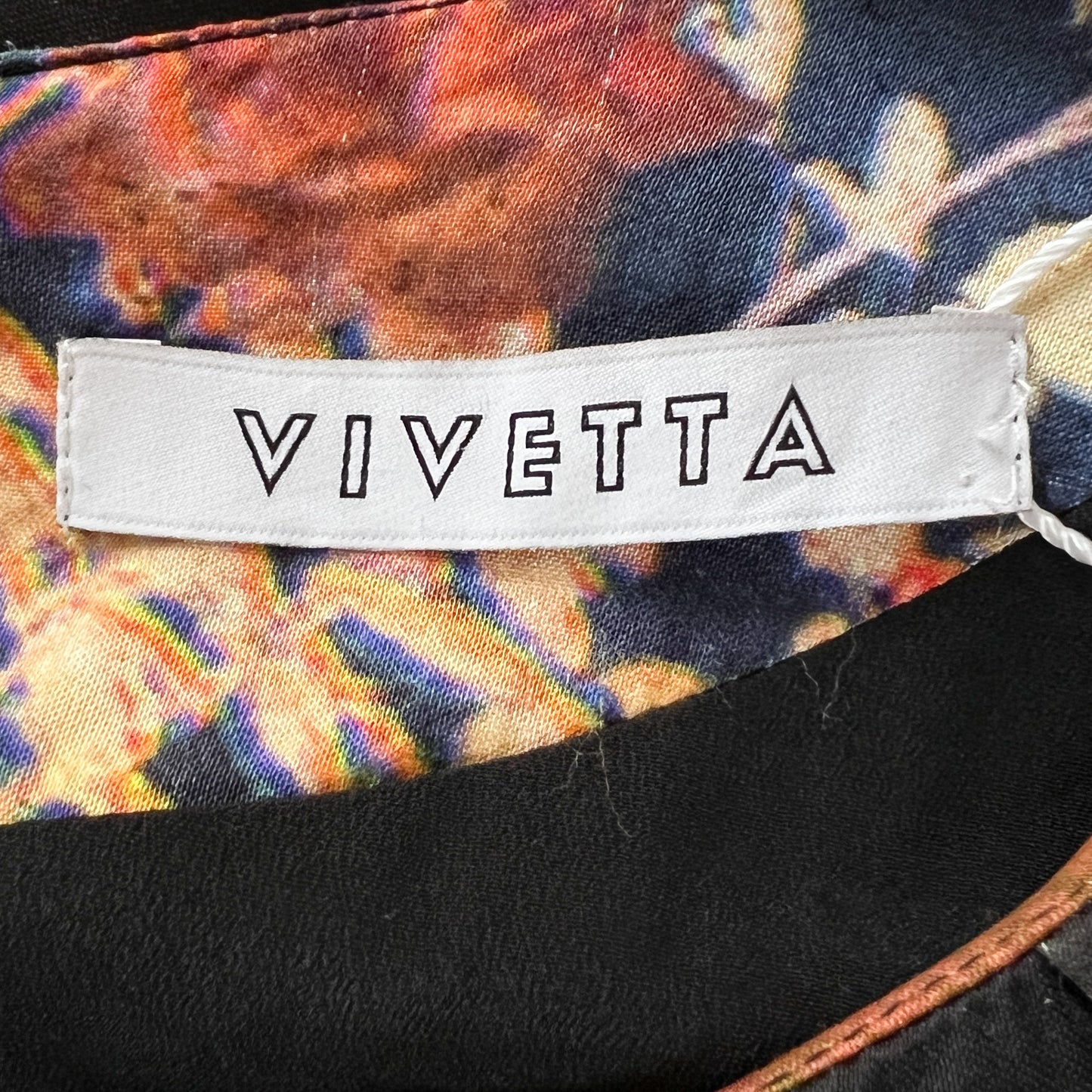 Vivetta Multicoloured Floral & Patchwork Print Satin Maxi Dress Medium ~ AU12-14