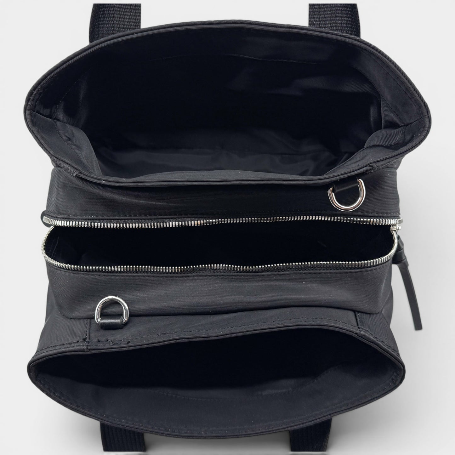Radley Black Nylon Leather Trim Top Handle Bag