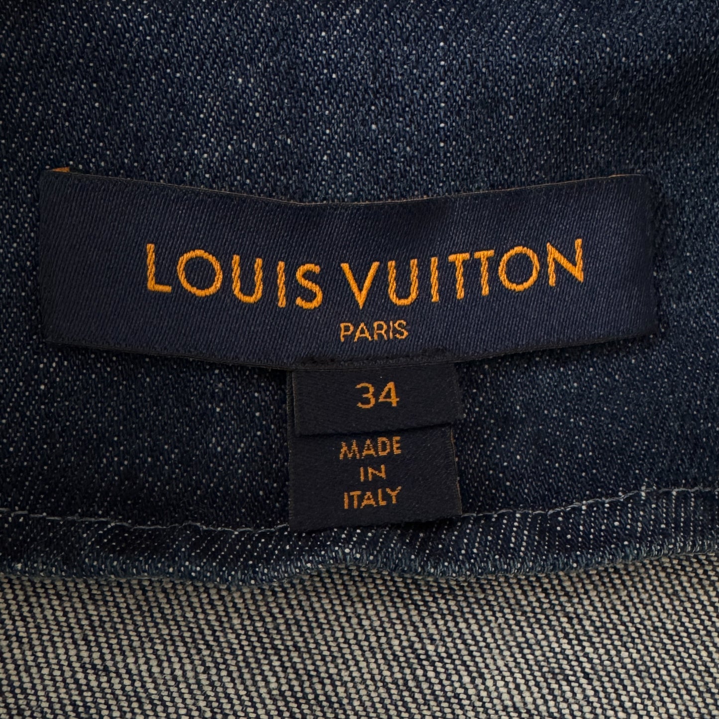 Louis Vuitton Retro Organic Cotton Blue Denim Jacket EU34 ~ AU6-8