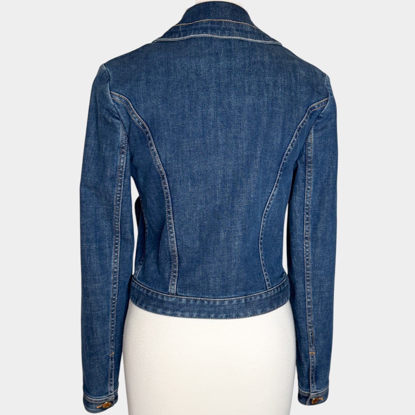 Louis Vuitton Retro Organic Cotton Blue Denim Jacket EU34 ~ AU6-8