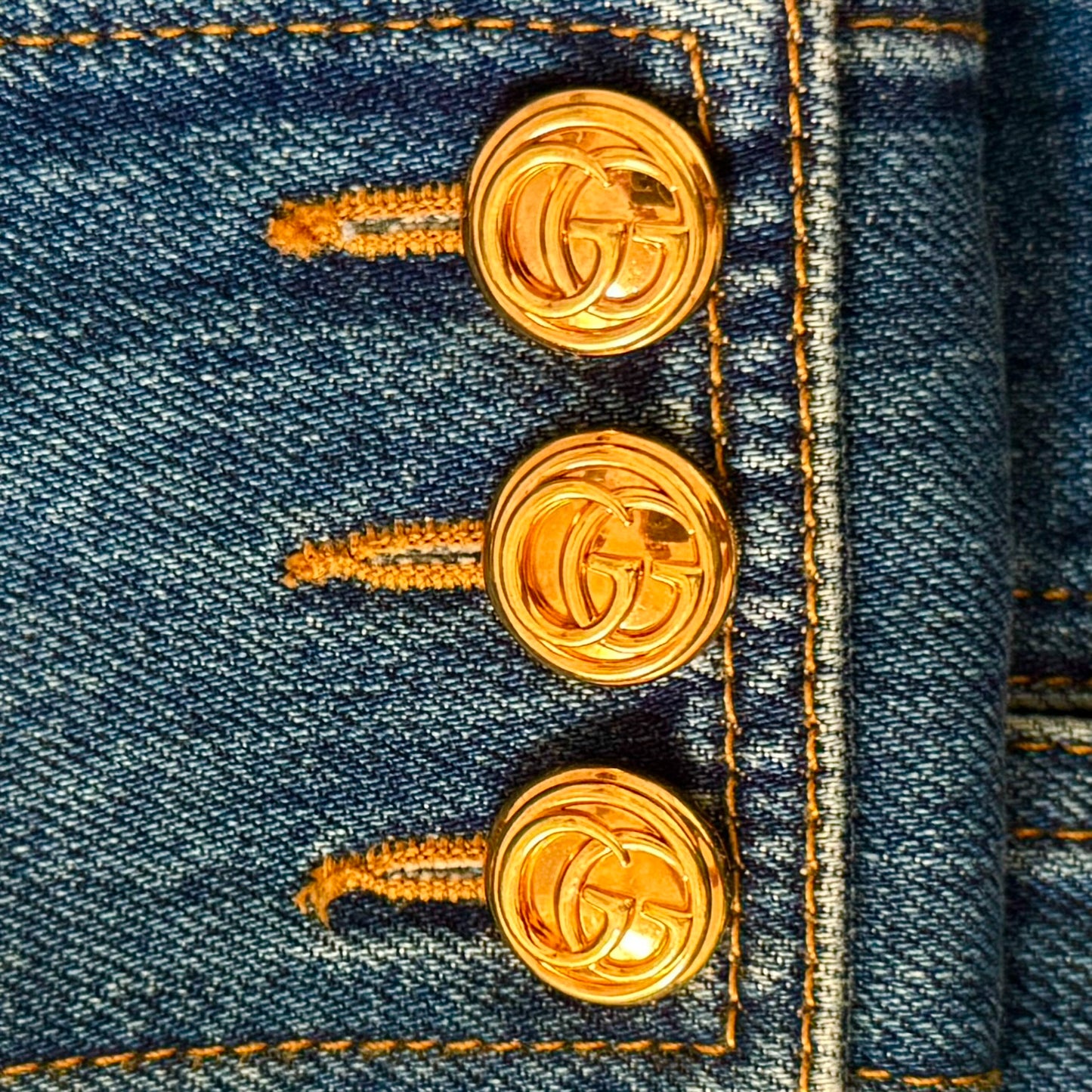 Gucci Eco Washed Organic Blue Denim Safari Jacket EU38 ~ AU8