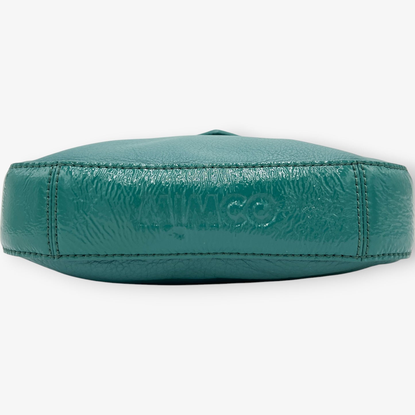 Mimco Molten Hip Teal Green Leather Crossbody Bag