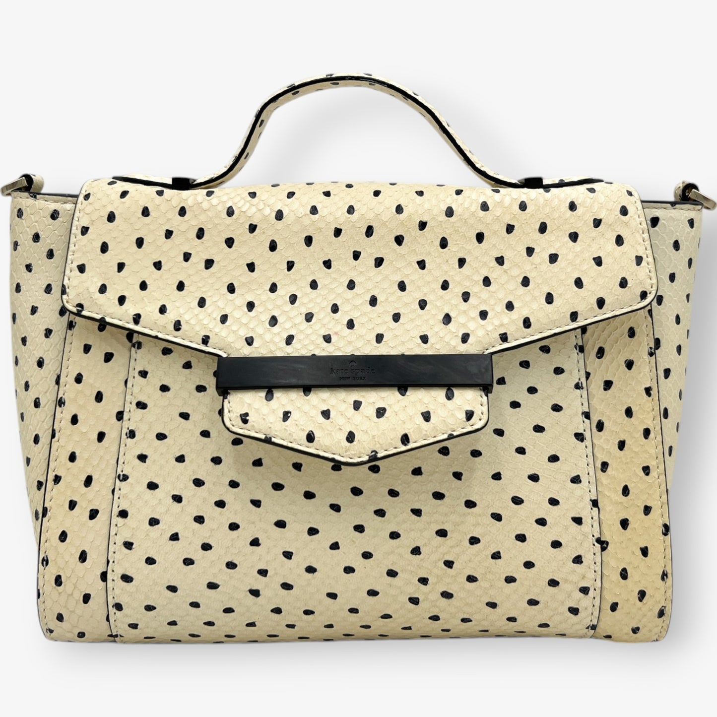 Kate Spade NY Flamingo Dot Cream Marra Leather Handbag
