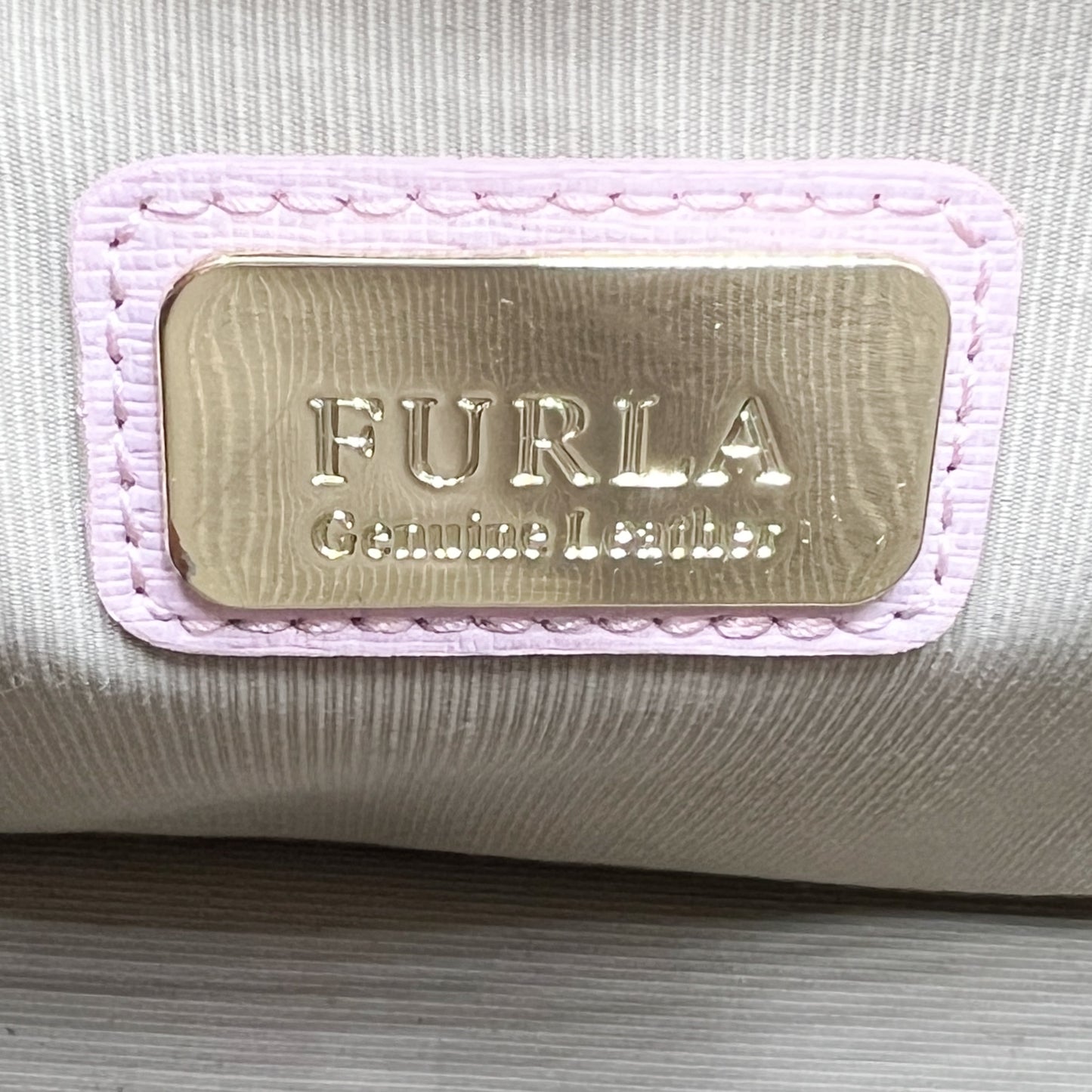 Furla Lilac Saffiano Leather Metropolis Crossbody Top Handle Bag