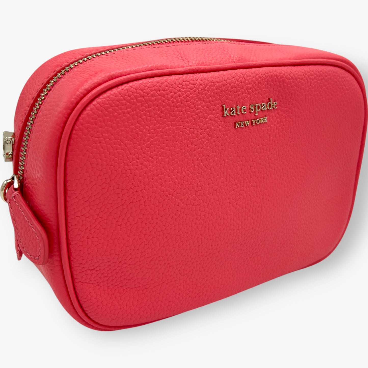 Kate Spade NY Coral Pink Leather Camera Crossbody Bag