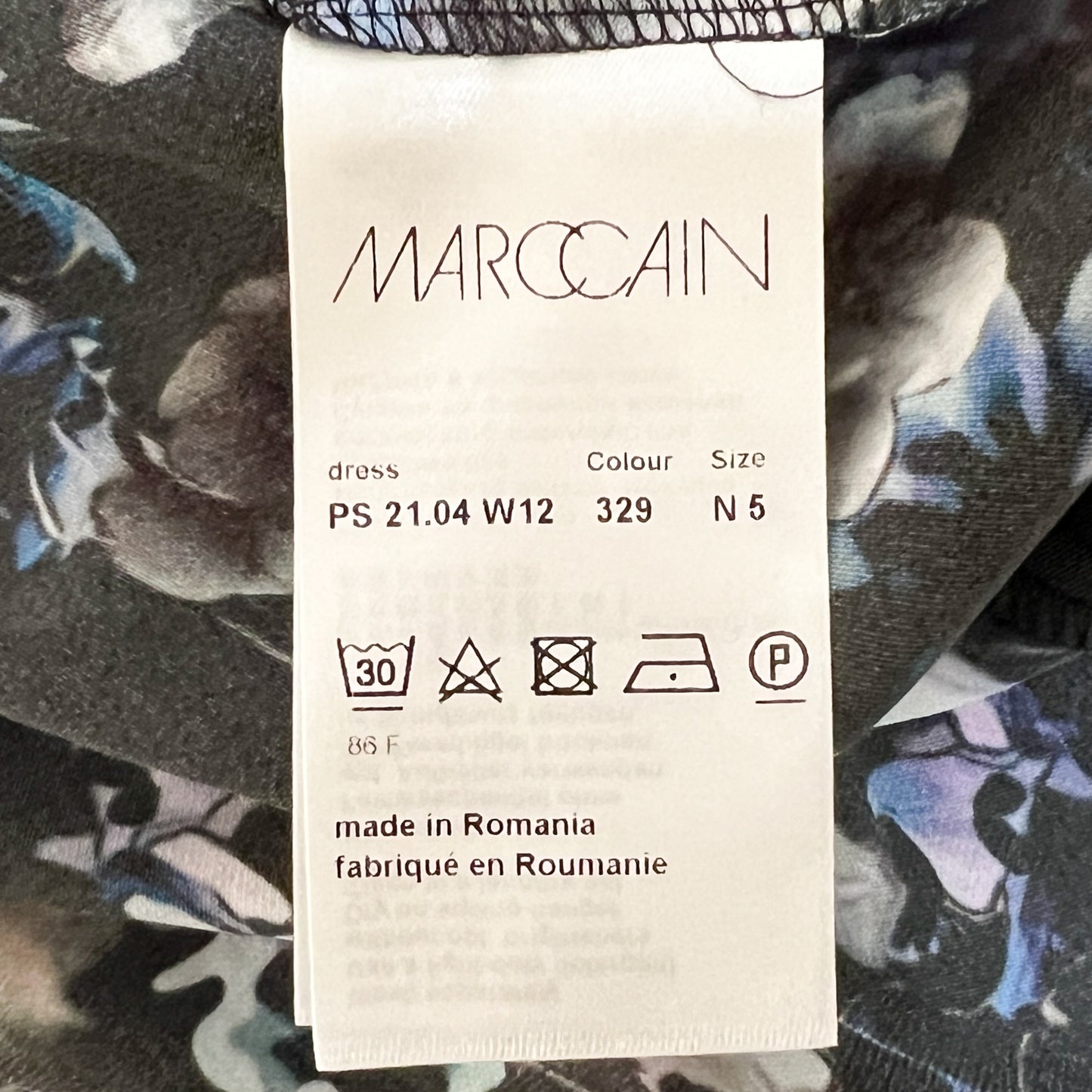 Marc Cain Sport Blue Floral & Leopard Wrap Dress N5 ~ AU12-14 ~ Large [NEW]