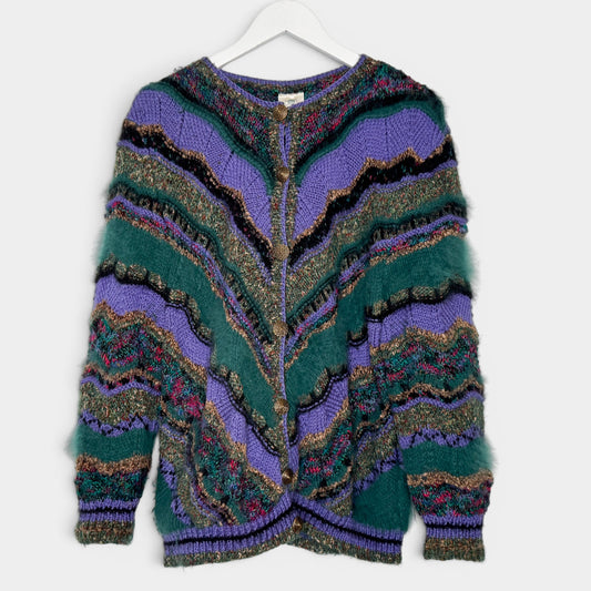 Purl One Multicoloured Wool Cardigan Medium ~ Large [Vintage 80s]