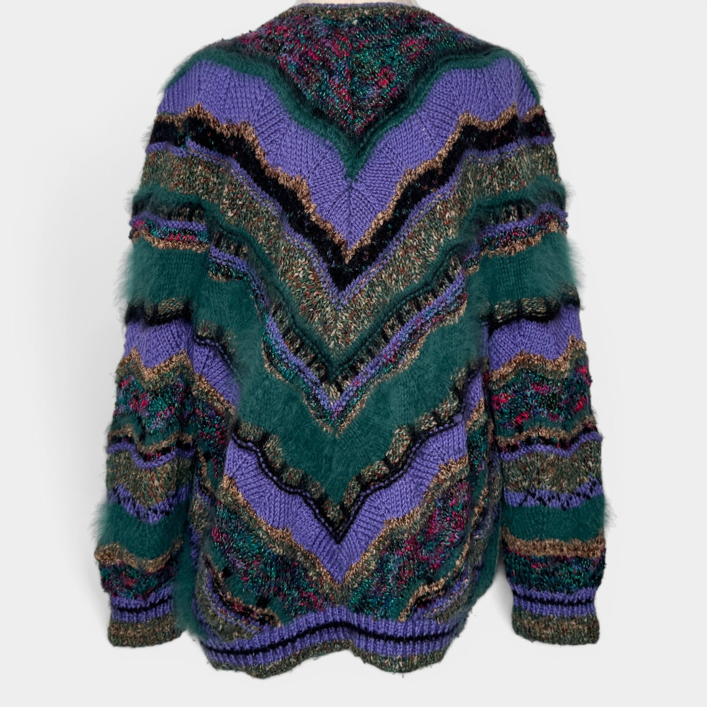 Purl One Multicoloured Wool Cardigan Medium ~ Large [Vintage 80s]