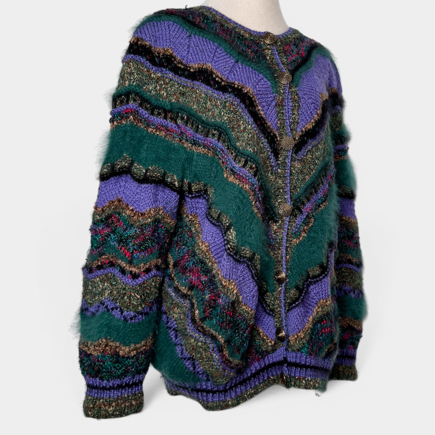 Purl One Multicoloured Wool Cardigan Medium ~ Large [Vintage 80s]