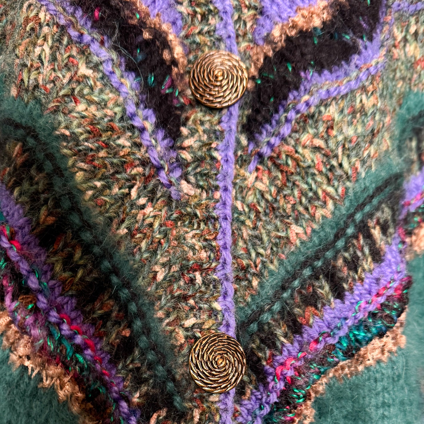 Purl One Multicoloured Wool Cardigan Medium ~ Large [Vintage 80s]