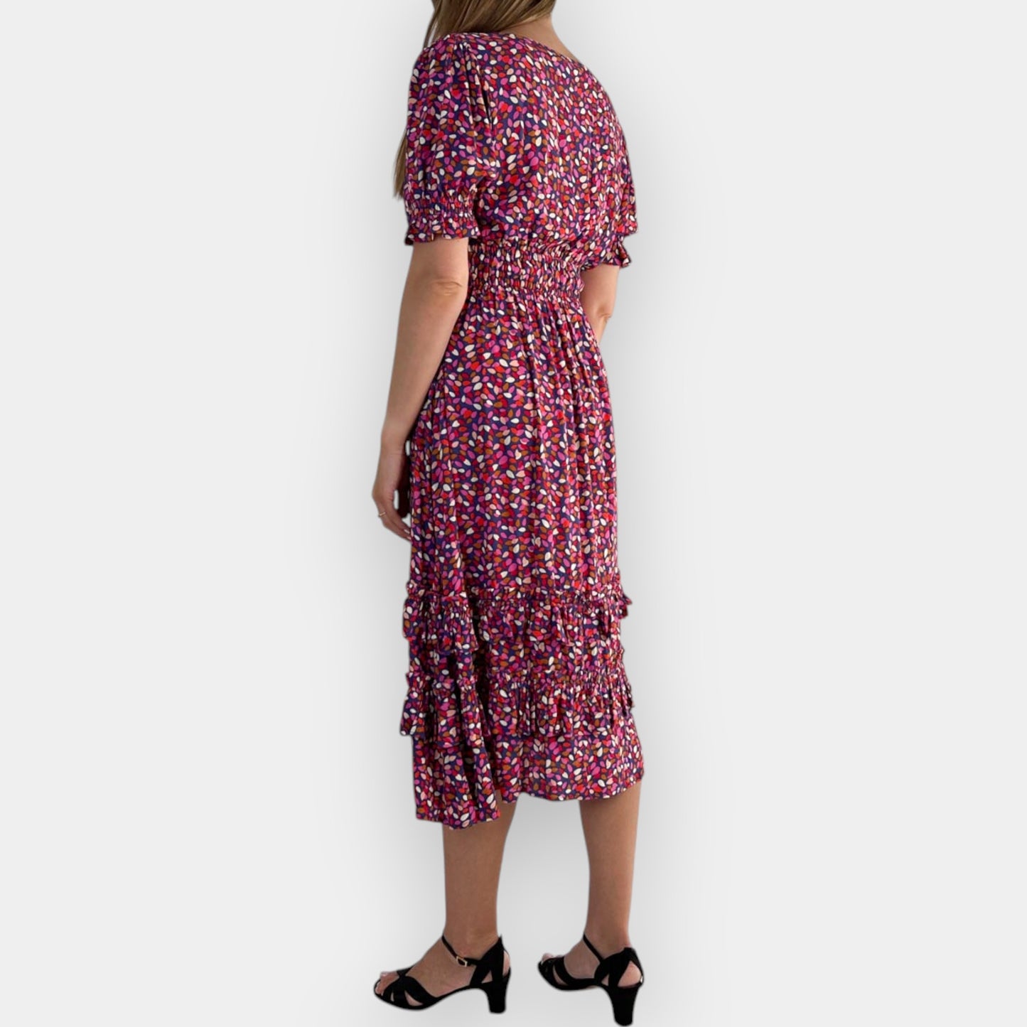 Mister Zimi Purple Pink 'River Birch' Vivienne Dress AU10