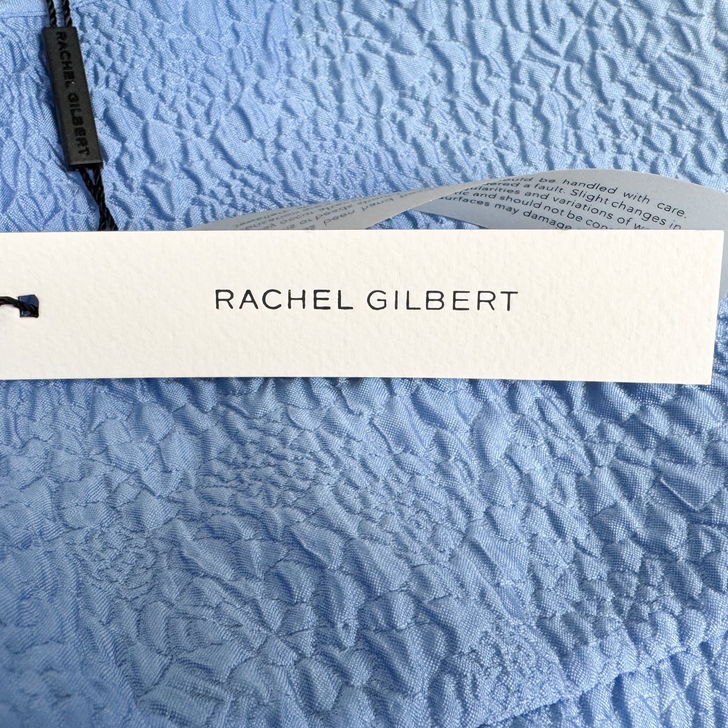 Rachel Gilbert Light Blue Sophia Crepe Midi Dress 1 ~ AU8 [NEW]
