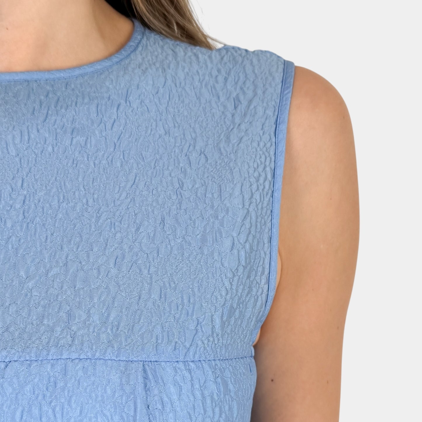 Rachel Gilbert Light Blue Sophia Crepe Midi Dress 1 ~ AU8 [NEW]