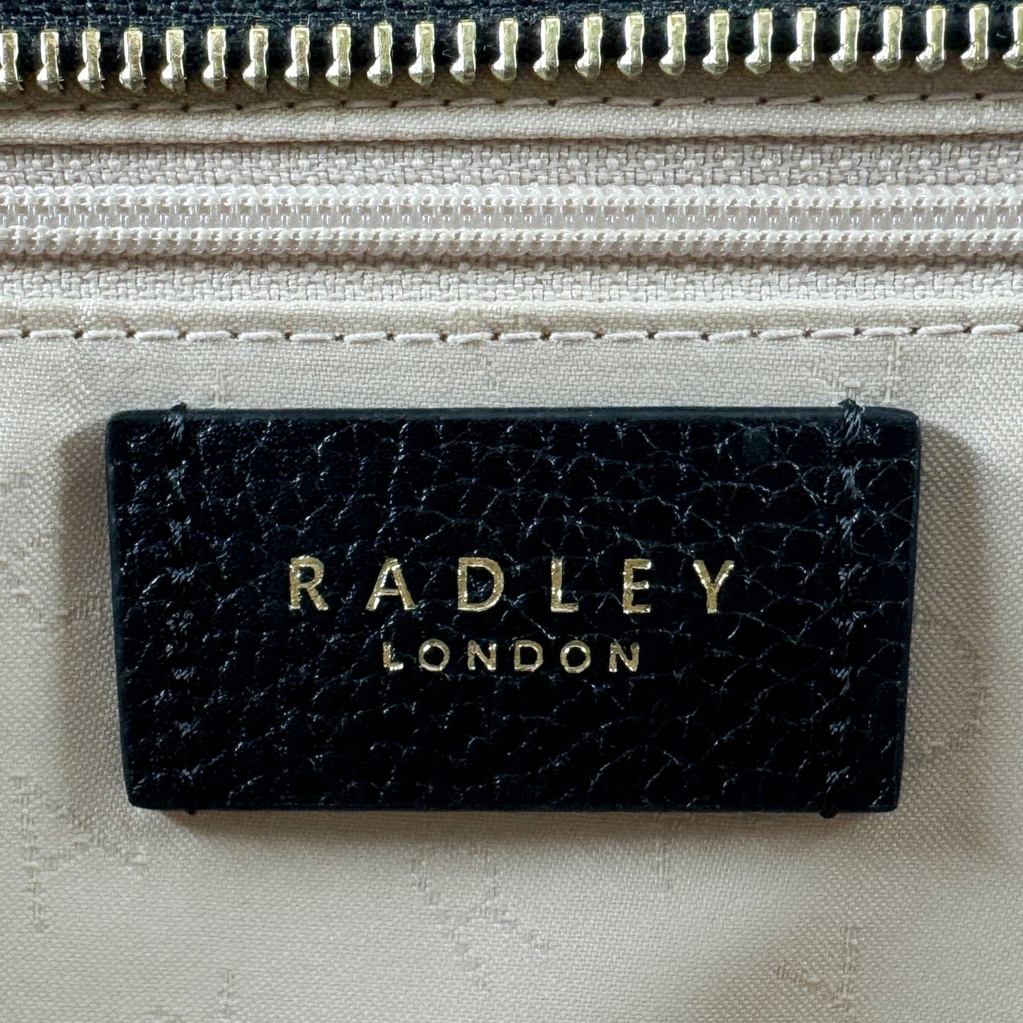 Radley London Black Leather Zip Top Marston Mews Satchel Bag