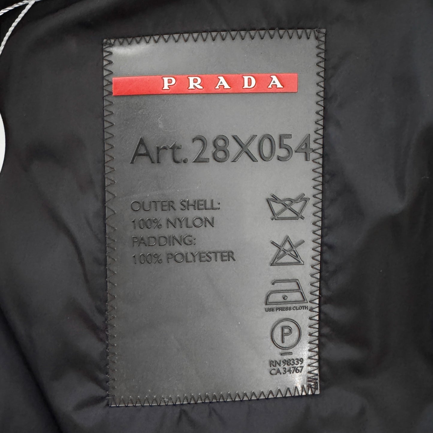 Prada Y2K Black Double Layer Nylon Coat IT42 ~ AU8-10 [ART 28 X 054]