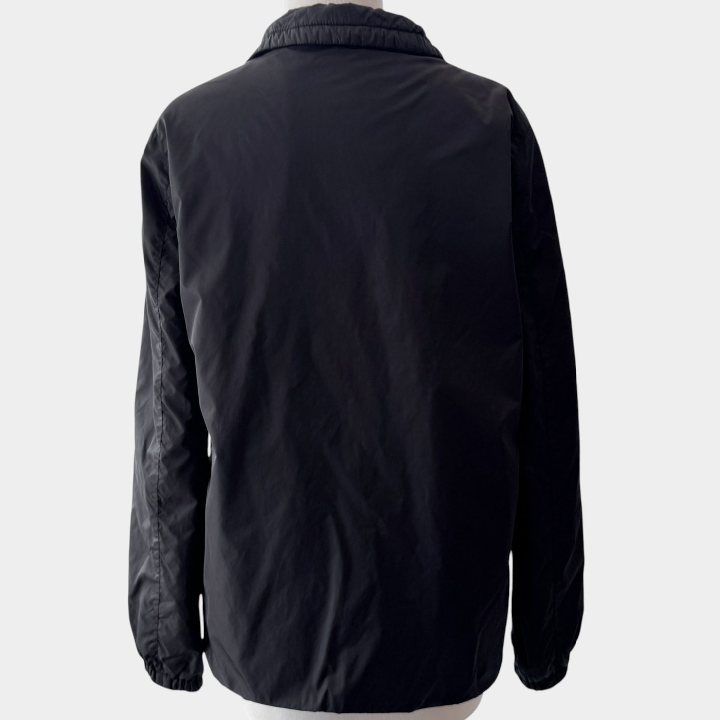 Prada Y2K Black Double Layer Nylon Coat IT42 ~ AU8-10 [ART 28 X 054]