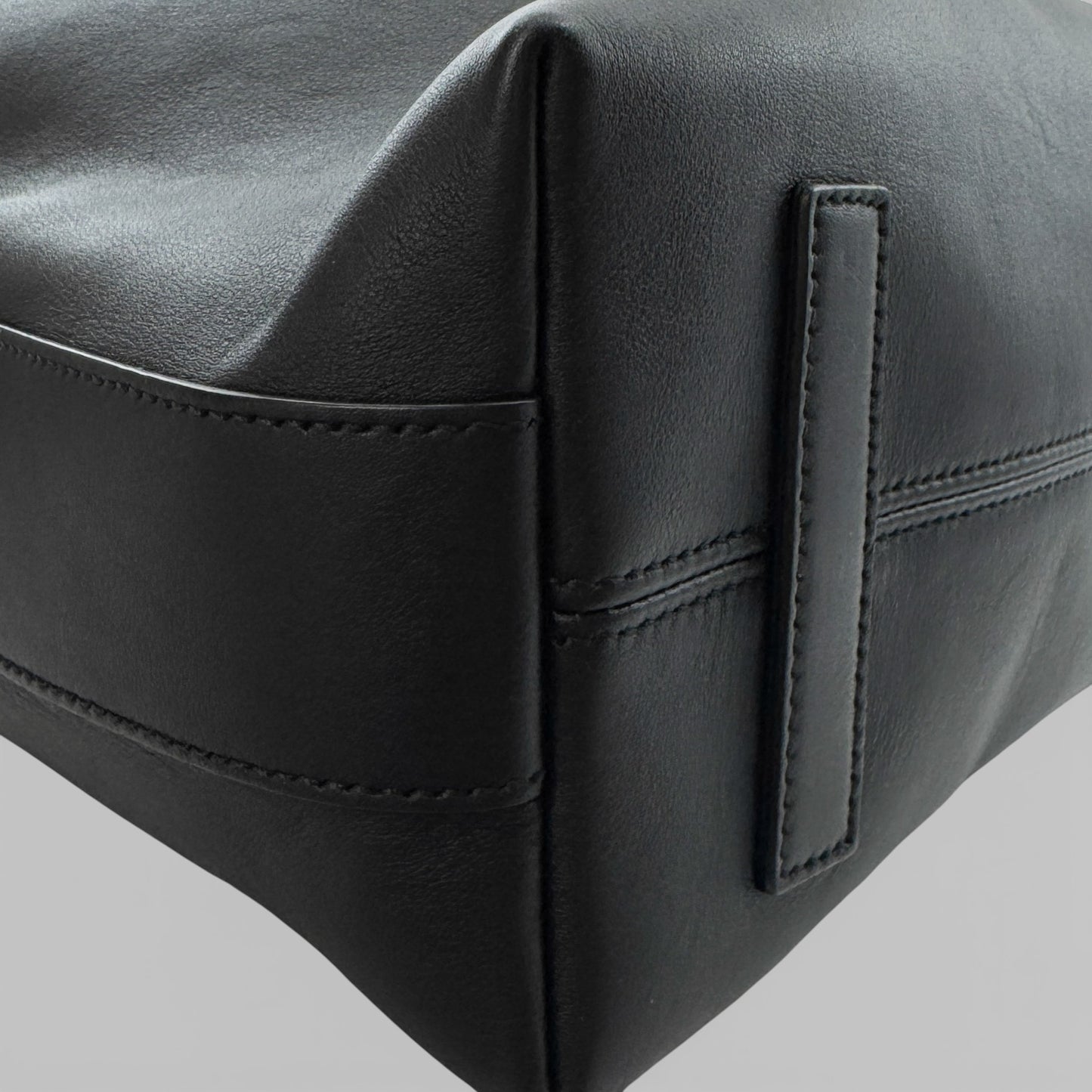 Ralph Lauren Collection Black Leather Bridle Shoulder Bag