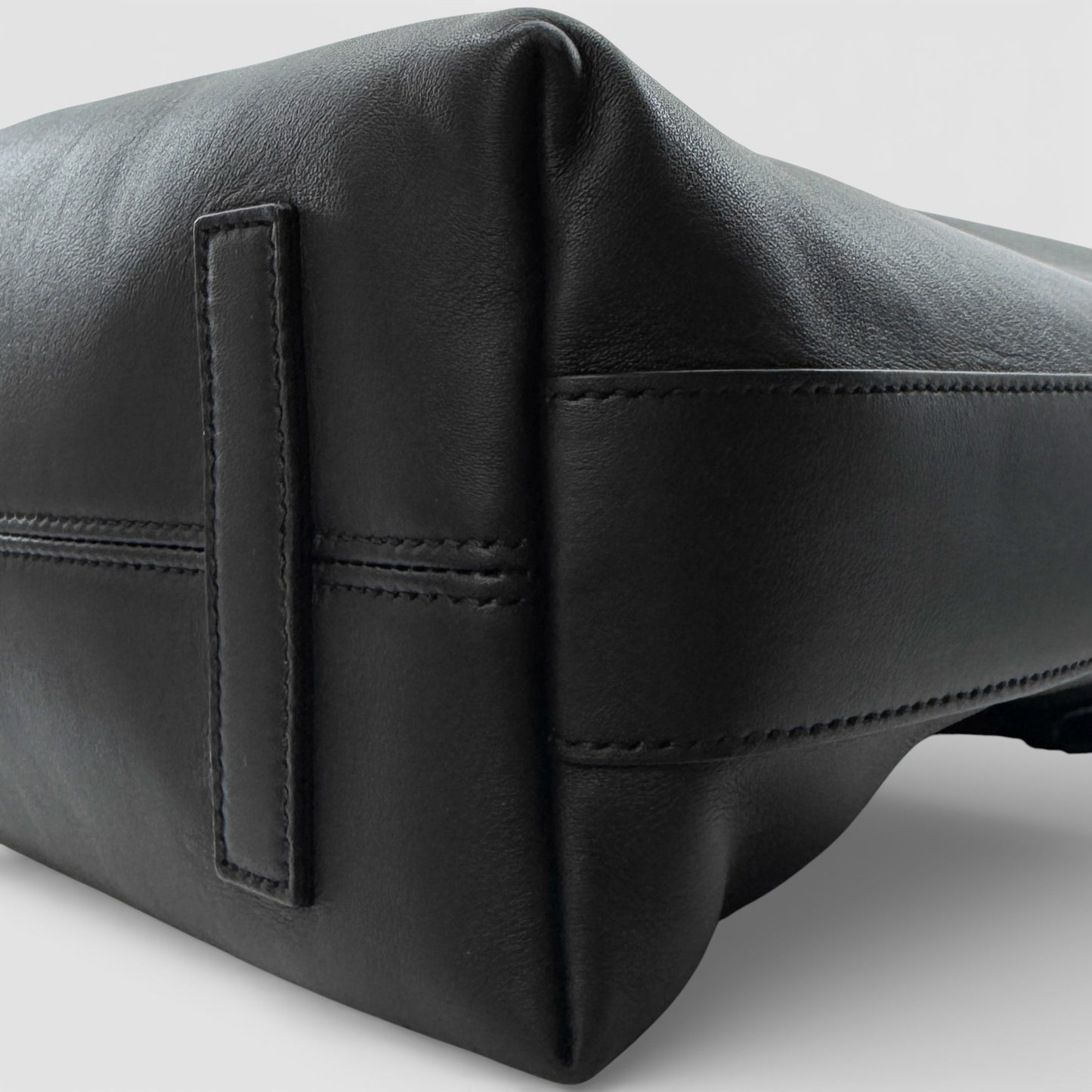 Ralph Lauren Collection Black Leather Bridle Shoulder Bag
