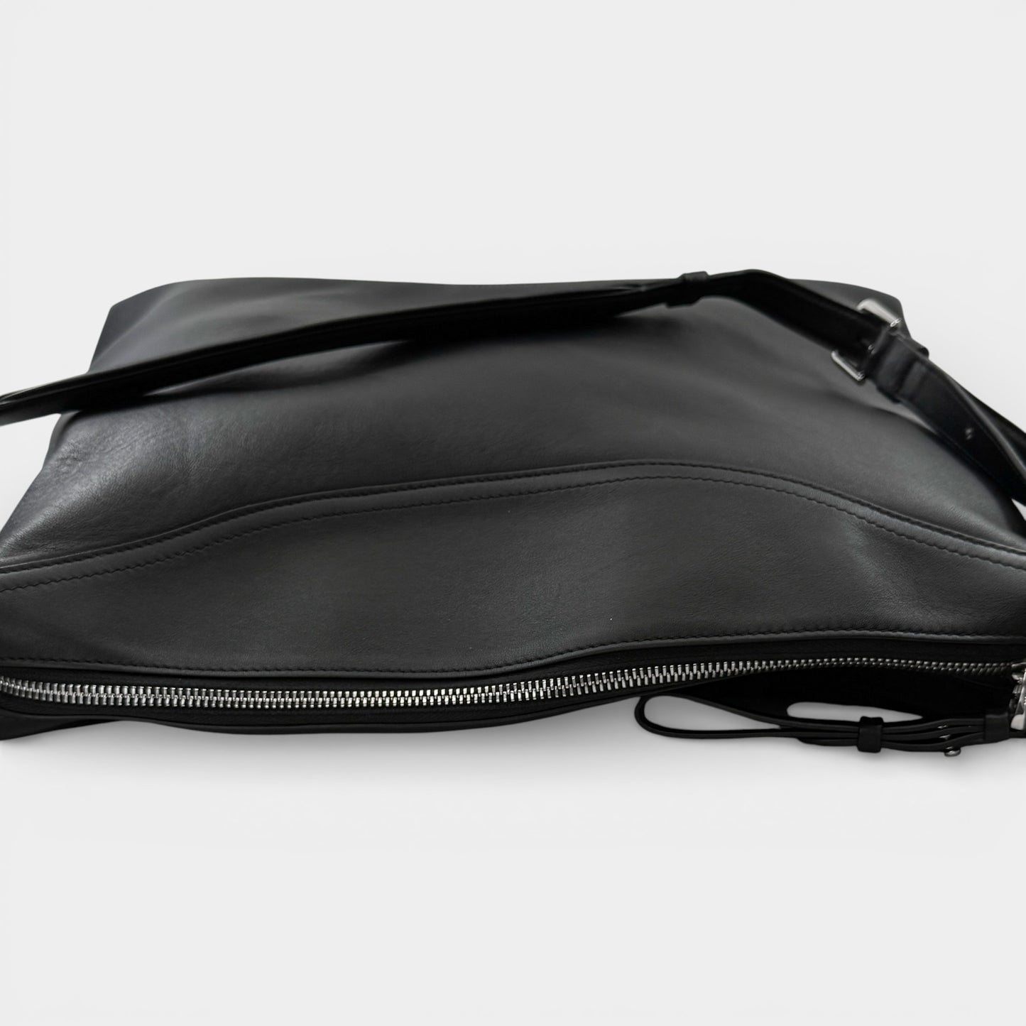 Ralph Lauren Collection Black Leather Bridle Shoulder Bag