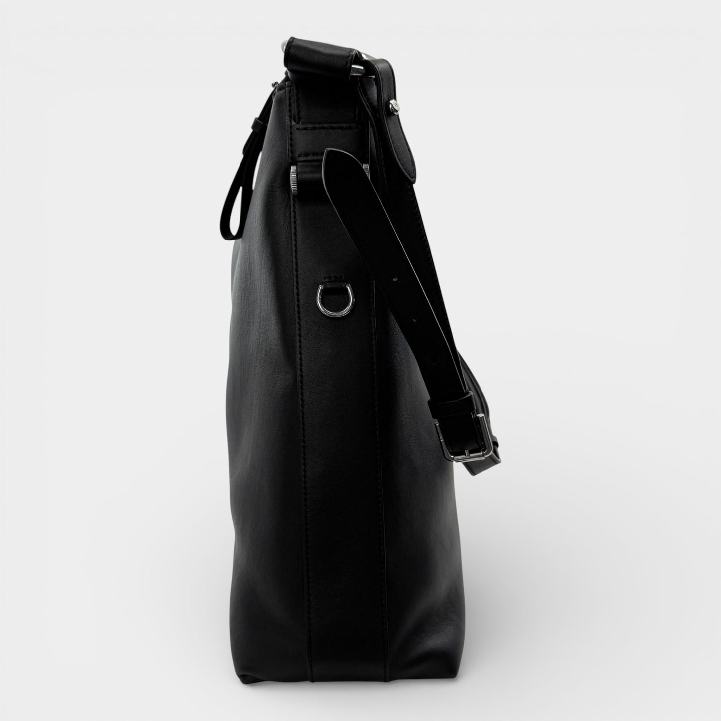 Ralph Lauren Collection Black Leather Bridle Shoulder Bag