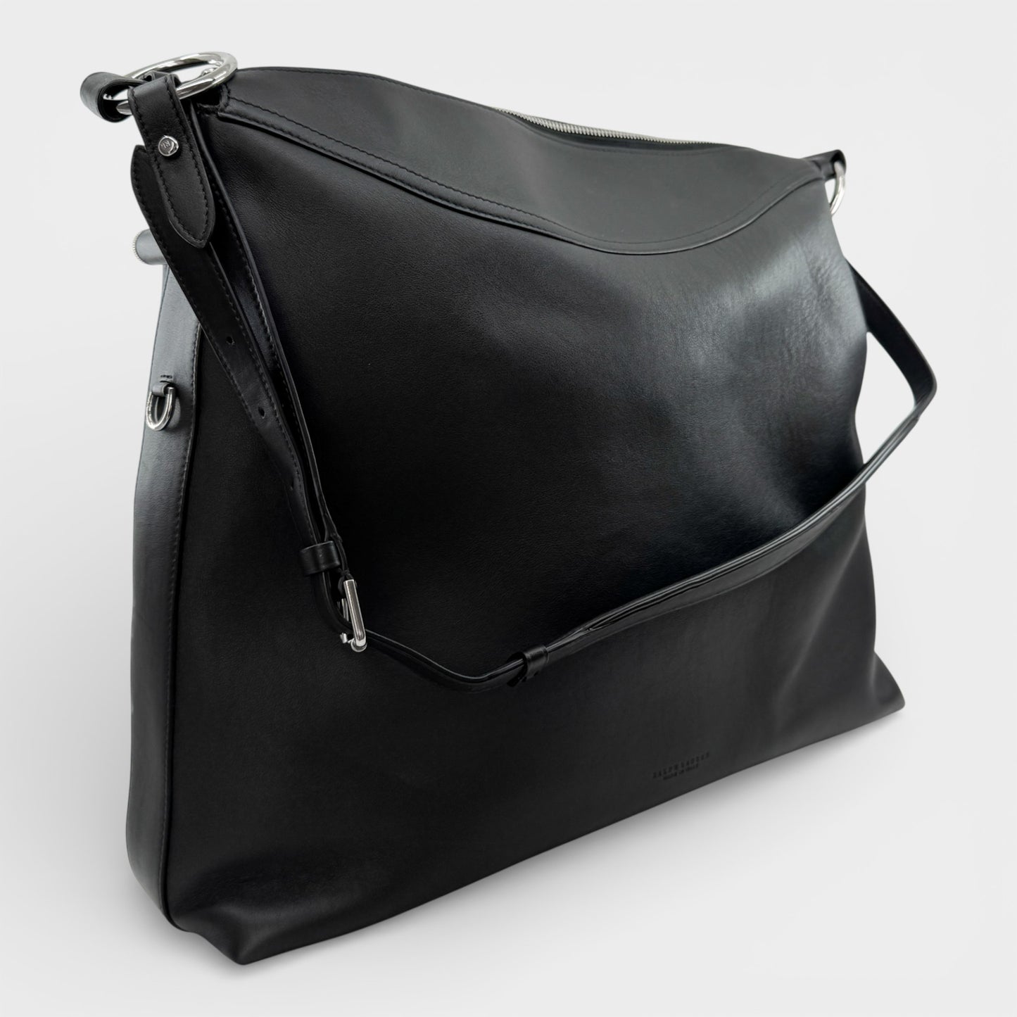 Ralph Lauren Collection Black Leather Bridle Shoulder Bag