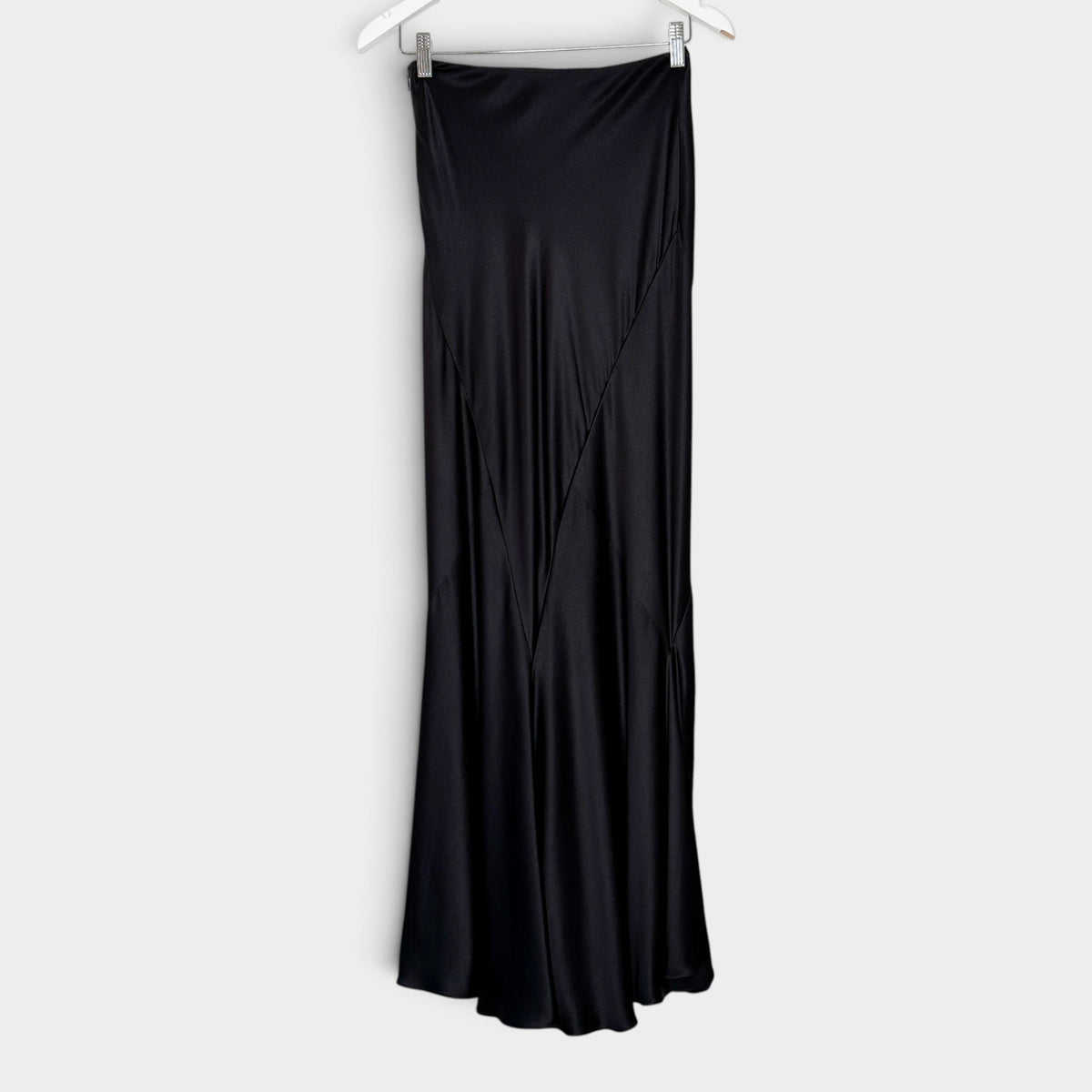 Ralph Lauren Collection Black Silk Satin Maxi Skirt US4 ~ AU8