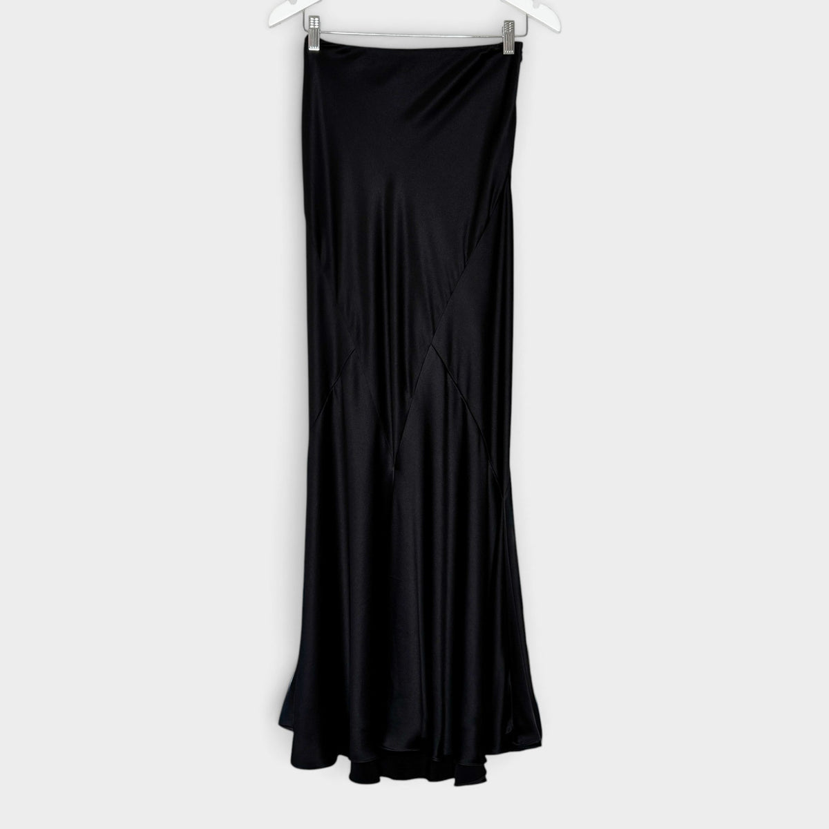 Ralph Lauren Collection Black Silk Satin Maxi Skirt US4 ~ AU8