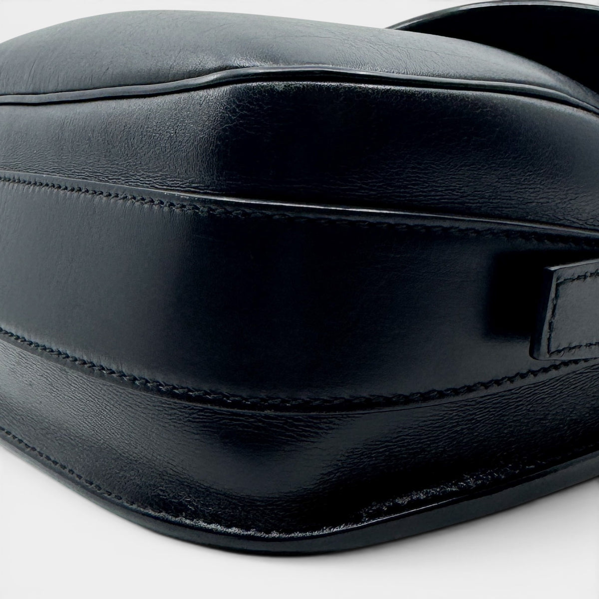 Ralph Lauren Black Leather Ricky Flap 70s Style Saddle Crossbody Bag