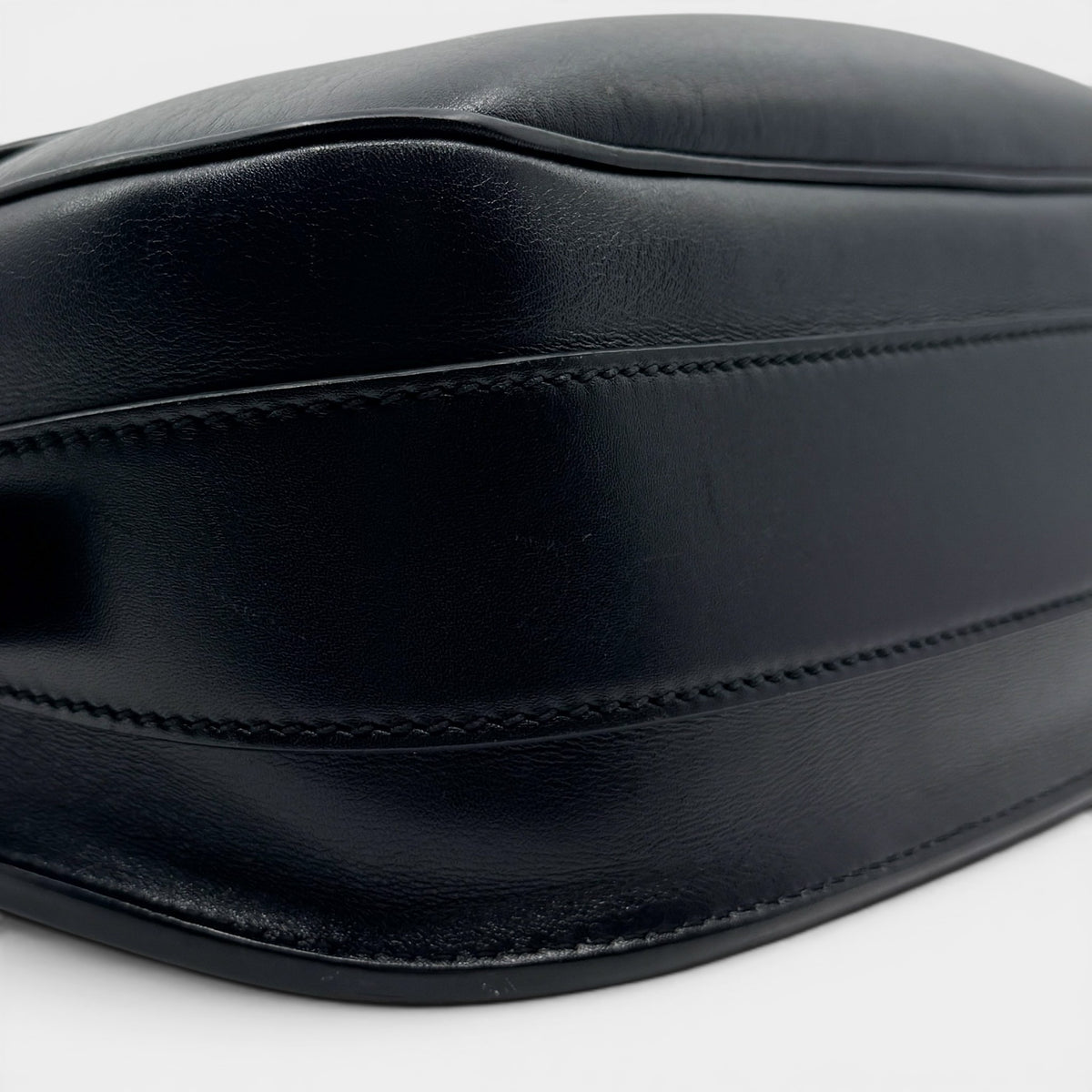Ralph Lauren Black Leather Ricky Flap 70s Style Saddle Crossbody Bag
