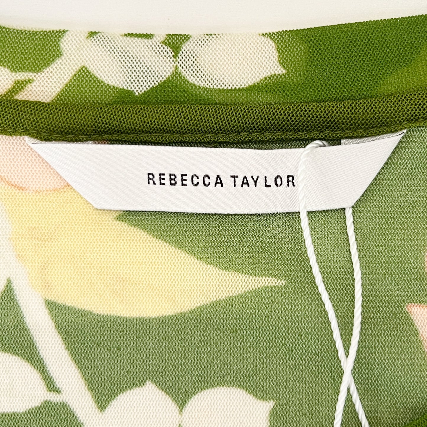 Rebecca Taylor Green Floral Top Large ~ AU12-14