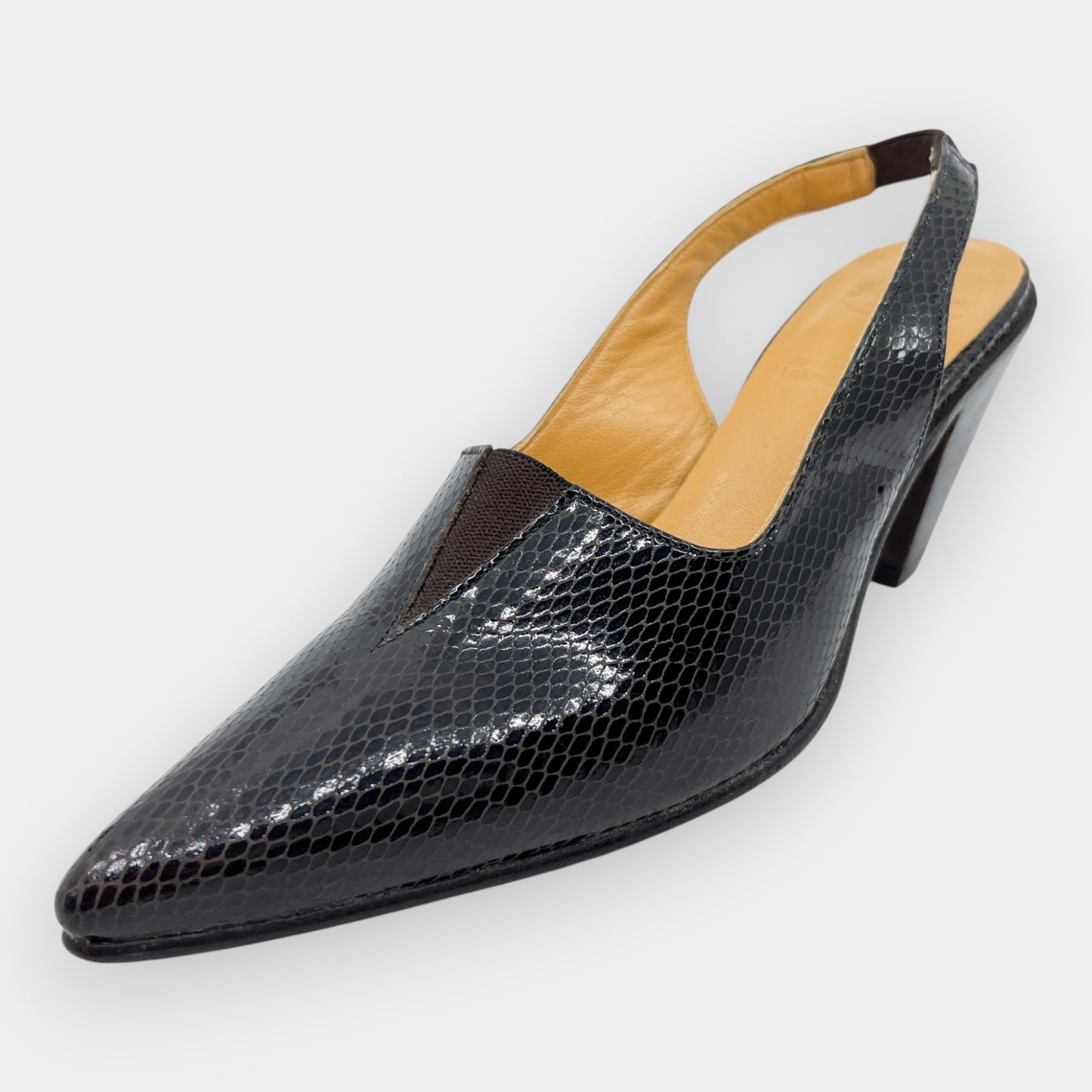 R.M. Williams Dark Brown Leather Slingback Shoes AU7.5 ~ EU38.5