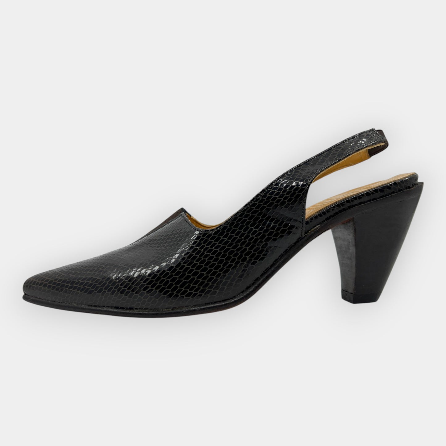 R.M. Williams Dark Brown Leather Slingback Shoes AU7.5 ~ EU38.5