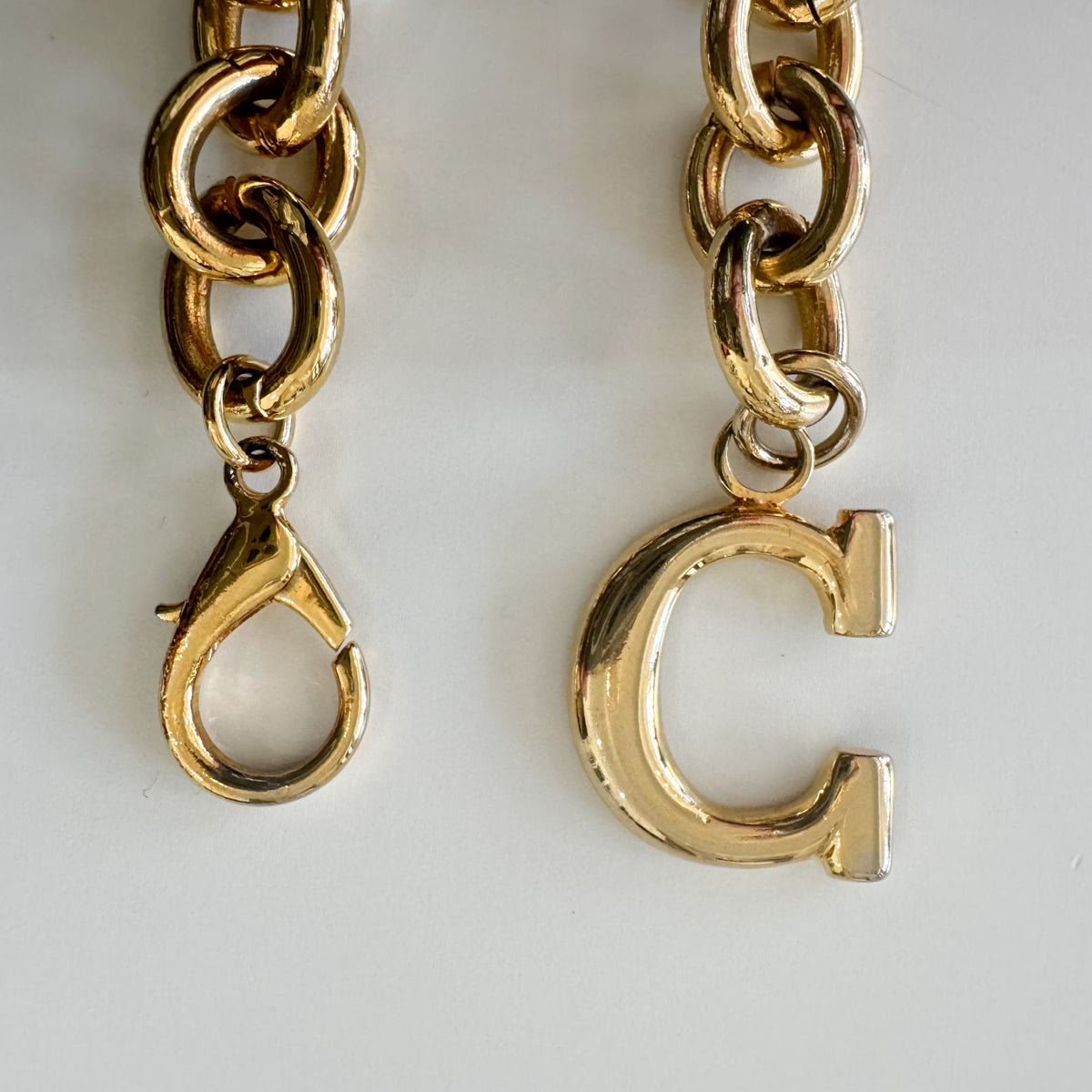 Roberto Cavalli Class Gold Tone Metal & Crystal Chain Belt [Adjustable]